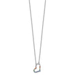 Prizma Sterling Silver Rhodium-plated 16 inch Colorful CZ Heart Necklace with 2 inch Extender