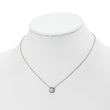 Prizma Sterling Silver Rhodium-plated 16 inch Lab Created Opal and Colorful CZ Round Necklace with 2 inch Extender