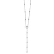 Sterling Shimmer Sterling Silver Rhodium-plated 16 inch 32 Stone CZ Y-Drop Necklace with 2 inch extender