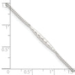 Sterling Silver 9in Plus 1 in Ext. Textured Bar Anklet