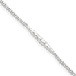 Sterling Silver 9in Plus 1 in Ext. Textured Bar Anklet