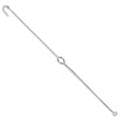Sterling Silver RH-plated Fancy Loop 9in Plus 1in ext Anklet
