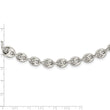 Sterling Silver Polished Fancy Link 18in Necklace