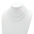 Sterling Silver Two D/C Fancy Link w/1.25 in ext. Necklace