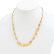 Sterling Silver Gold-plated Brushed w/ 2in ext. Necklace