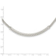 Sterling Silver Polished Twisted Bar Necklace