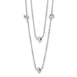 Sterling Silver Rhodium-plated Polished Multi-strand w/ 2in ext. Necklace