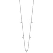 Sterling Silver Rhodium-plated Polished CZ 5 Stations Necklace