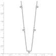Sterling Silver Rhodium-plated Polished CZ 5 Stations Necklace