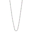 Sterling Silver Rhodium-plated Polished Multi-color CZ w/3 IN EXT Choker