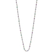 Sterling Silver Rhodium-plated Polished Multi-color CZ w/3 IN EXT Choker - Birthstone Company