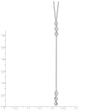 Sterling Silver Rhodium-plated Polished Bezel Set CZ w/2 in ext. Necklace