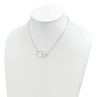 Sterling Silver Rhodium-plated 3 Intertwined Circles w/2 in ext. Necklace