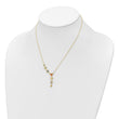 Sterling Silver Gold Tone Multicolor CZ Necklace