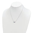 Sterling Silver Rhodium-plated Polished Multi-color CZ Necklace