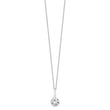 Sterling Silver Rhodium-plated Polished CZ Fancy 16in Plus 2in ext Necklace