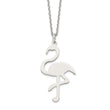Sterling Silver Polished Flamingo Necklace
