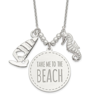 Sterling Silver Take Me to the Beach Necklace
