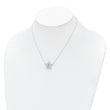 Sterling Silver Rhodium-plated Polished CZ Turtles 16 inch with a 2 inch extention Necklace