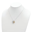 Sterling Silver & Gold-tone Polished Sun & Moon Necklace