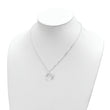 Sterling Silver Polished/Satin World w/.75 in ext Necklace