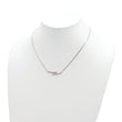Sterling Silver RH-plate Rose Gold-plated Diamond Bar 16.5in w/1in ext Neck