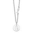 Sterling Silver Rhodium-plated Kitty and Fish w/1 in Ext Necklace