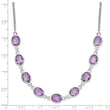 Sterling Silver Rhod-plated 13.5AM Amethyst w/2 in ext. Necklace