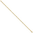 Sterling Silver Gold-tone Heart Link 10in Anklet