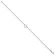 Sterling Silver Rhodium-plated Open Heart 10in Anklet
