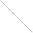 Sterling Silver Rhodium-plated Hearts 9in Plus 1in ext Anklet - Birthstone Company