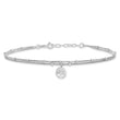 Sterling Silver Rhodium-plated Tree of Life 9in Plus 1in Ext Anklet