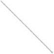 Sterling Silver Rhodium-plated 10 inch Heart and Cross Anklet