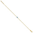 Sterling Silver Gold-plated Enamel Evil Eye 9in Plus 1in ext. Anklet