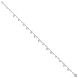 Sterling Silver Rhodium-plated Bezel CZ 9in Plus 1in ext Anklet
