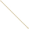 Sterling Silver Gold-tone Bezel CZ 10 inch Anklet