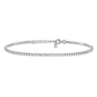Sterling Silver Rhodium-plated 2mm CZ 9in Plus 1in ext Tennis Anklet