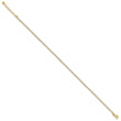 Sterling Silver Gold-tone 2mm CZ 9in Plus 1in ext Tennis Anklet
