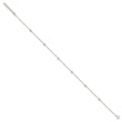Sterling Silver E-coated CZ Stations 9.75in Plus 1in ext. Anklet