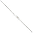 Sterling Silver Polished Created Opal Eye and Bead 9in Plus 1in ext Anklet