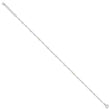 Sterling Silver Rhodium-plated 3mm FWC Pearl 9in Plus 1in ext Anklet