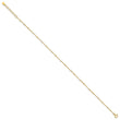 Sterling Silver Gold-tone 3mm FWC Pearl 9in Plus 1in ext Anklet