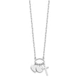 Sterling Silver Rhodium-plated Round Heart Cross Discs 32in Necklace