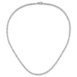 Sterling Silver Rhodium-plated Polished CZ Tennis Necklace