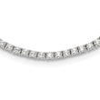 Sterling Silver Rhodium-plated Polished CZ Tennis Necklace