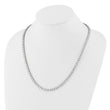 Sterling Silver Rhodium-plated 4mm CZ 22in Tennis Necklace