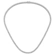 Sterling Silver Rhodium-plated 4mm CZ 22in Tennis Necklace