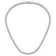 Sterling Silver Rhodium-plated 4mm CZ 17in Tennis Necklace