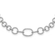 Sterling Silver Rhodium-plated CZ Circle Open Link 16in w/2in ext Necklace