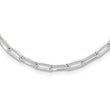 Sterling Silver Rhodium-plated 4.2mm Paperclip Link w/ 2in ext Necklace